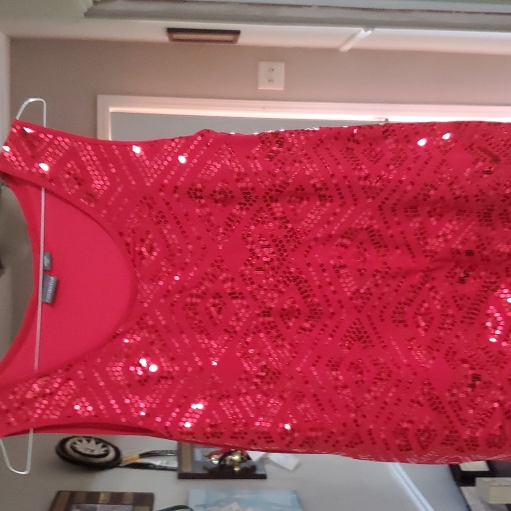 Sequined tank top